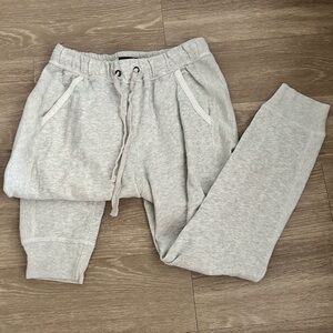 Abercrombie & Fitch Cream Fleece Joggers